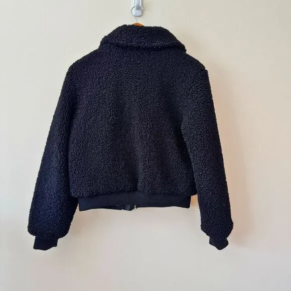 Blank NYC Boucle Collared Puffer Teddy Coat Size Small - Picture 4 of 6